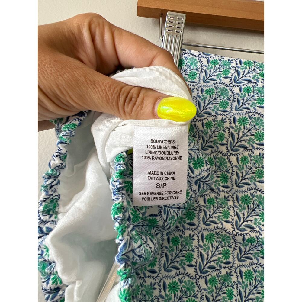 NWT Cami NYC Lenore One Shoulder Crop Top Blouse in Turquoise Wallpaper - Picture 7 of 10